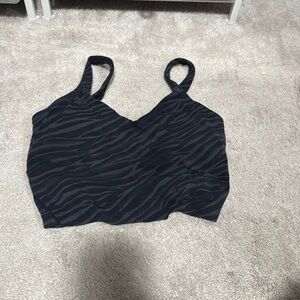 Lululemon black  longline bra size 8 zebra